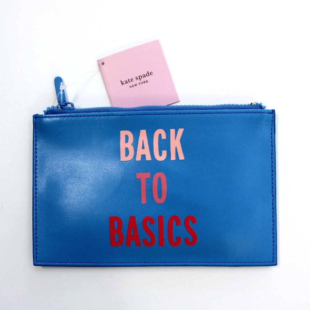 kate spade Back To Basic Blue Pencil Case